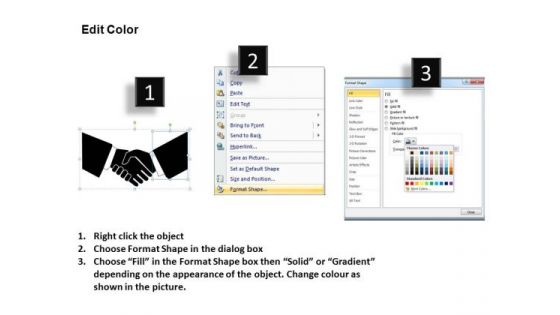 PowerPoint Templates Executive Handshake Post It Notes Ppt Slides