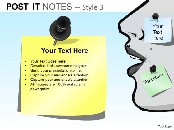 PowerPoint Templates Executive Leadership Post It Notes Ppt Process