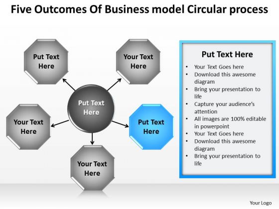 PowerPoint Templates Model Circular Process Creating Business Plan Slides
