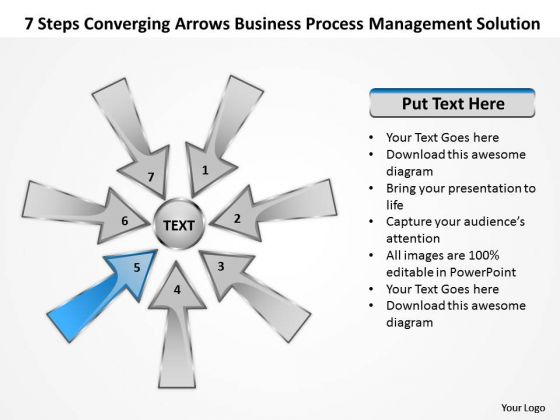 PowerPoint Templates Process Management Solution Circular Arrow