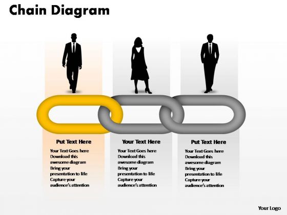 PowerPoint Templates Teamwork Process Chain Ppt Slide