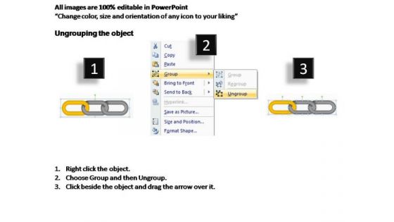 PowerPoint Templates Teamwork Process Chain Ppt Slide