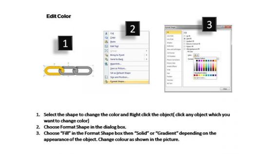 PowerPoint Templates Teamwork Process Chain Ppt Slide