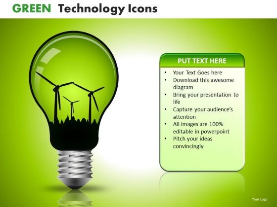 PowerPoint Templates Windmills Green Energy Technology Ppt Slides