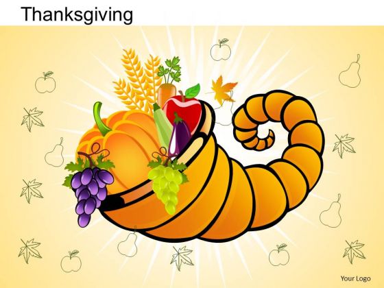 PowerPoint Theme Bountiful Thanksgiving Ppt Template