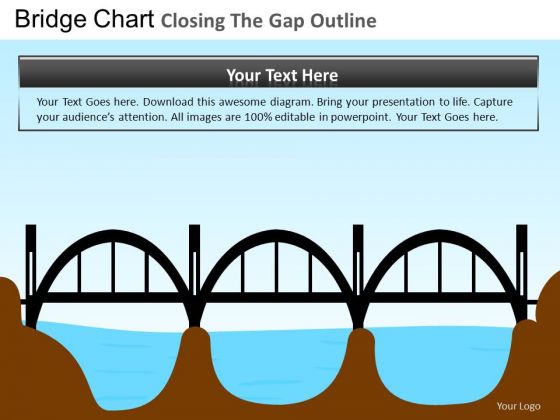 PowerPoint Theme Bridges Gap Business Success Ppt Slide