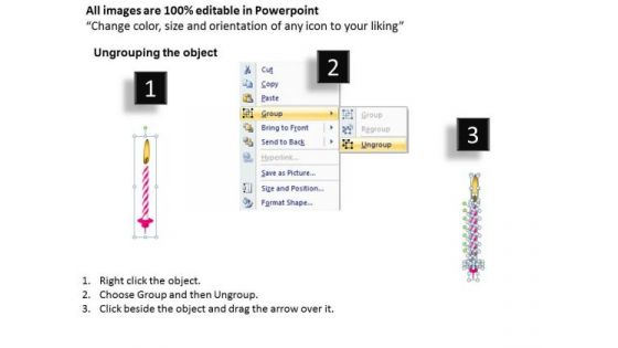 PowerPoint Theme Candles Happy Birthday Ppt Presentation Designs