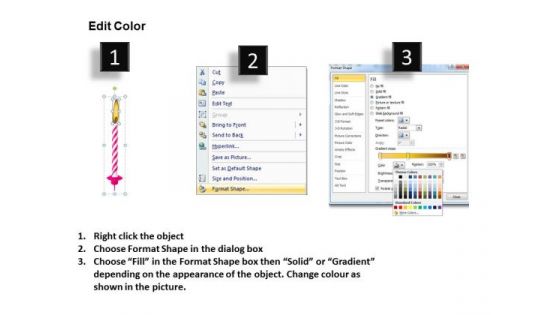 PowerPoint Theme Candles Happy Birthday Ppt Presentation Designs