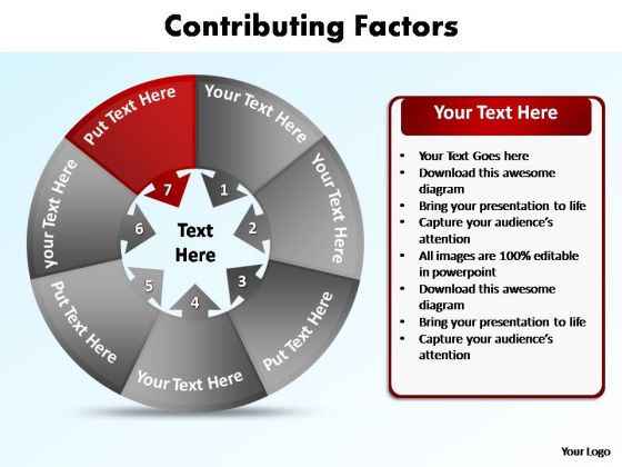PowerPoint Theme Chart Contributing Factors Ppt Templates
