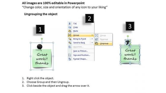 PowerPoint Theme Executive Teamwork Post It Notes Ppt Layout