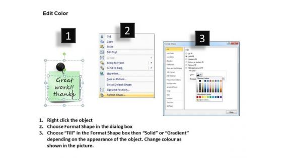 PowerPoint Theme Executive Teamwork Post It Notes Ppt Layout