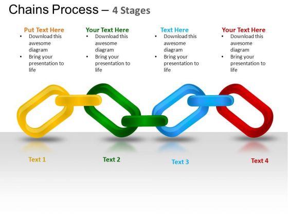 PowerPoint Theme Marketing Chains Process Ppt Template