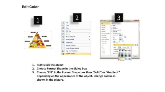 PowerPoint Theme Sales Food Pyramid Ppt Templates