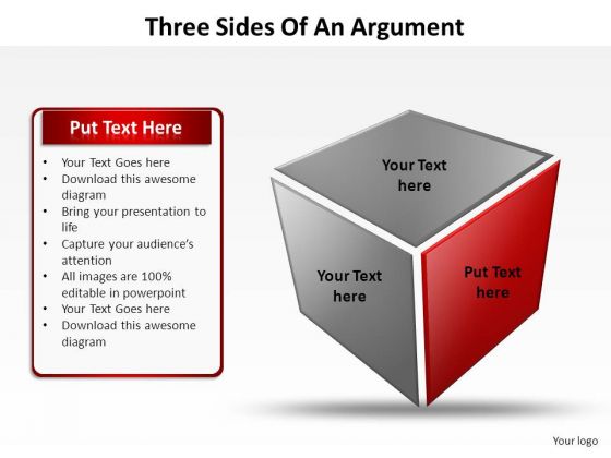 PowerPoint Theme Success Three Sides Of An Argument Ppt Presentation