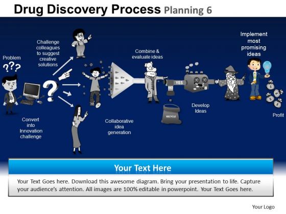 PowerPoint Theme Teamwork Drug Discovery Ppt Design
