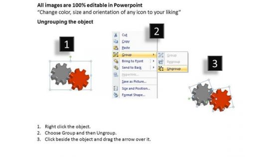PowerPoint Theme Teamwork Gears Process Ppt Design