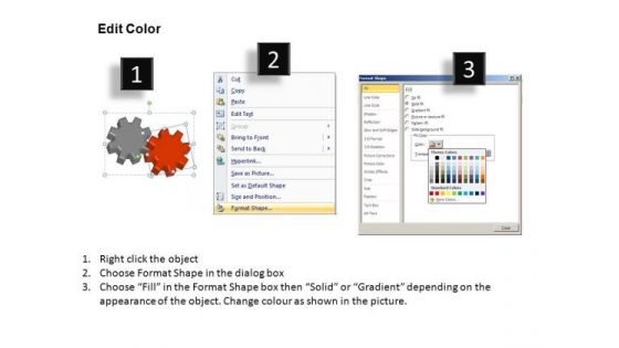 PowerPoint Theme Teamwork Gears Process Ppt Design