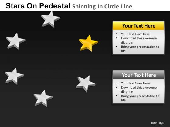 PowerPoint Theme Teamwork Pedestal Shinning Ppt Designs