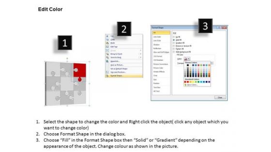 PowerPoint Theme Teamwork Puzzle Process Ppt Template