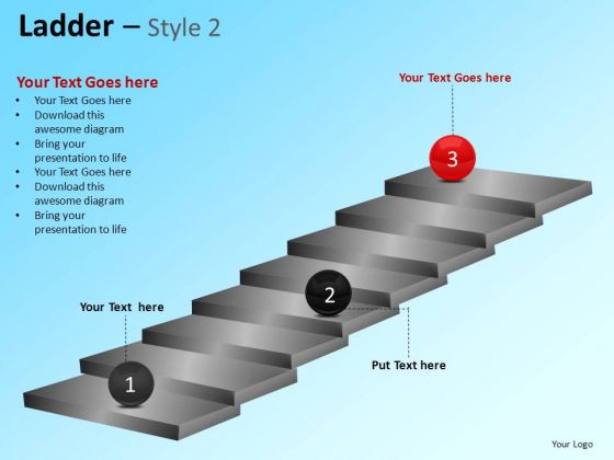 PowerPoint Themes Business Leadership Ladder Ppt Templates