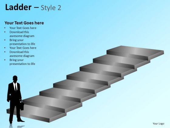 PowerPoint Themes Business Strategy Ladder Ppt Templates