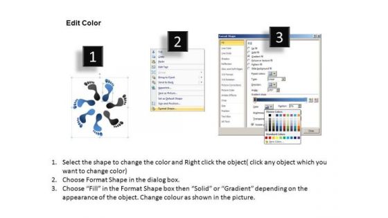 PowerPoint Themes Business Teamwork Footprints Process Ppt Layouts
