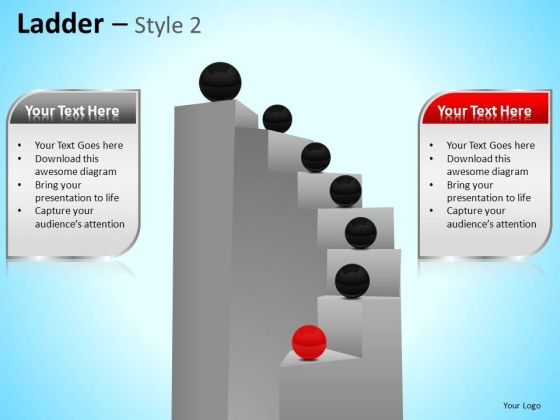 PowerPoint Themes Business Teamwork Ladder Ppt Templates