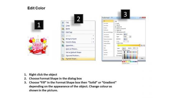 PowerPoint Themes Cake Happy Birthday Ppt Process