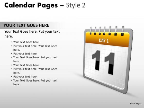 PowerPoint Themes Calendar 11 May Leadership Ppt Design Slides