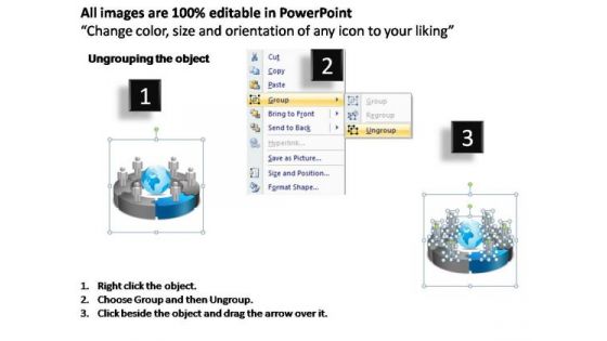 PowerPoint Themes Circular Chart With Globe Ppt Designs