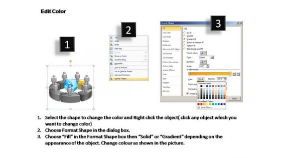 PowerPoint Themes Circular Chart With Globe Ppt Layout