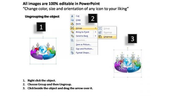 PowerPoint Themes Circular Chart With Globe Ppt Templates