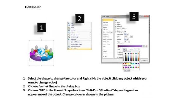 PowerPoint Themes Circular Chart With Globe Ppt Templates