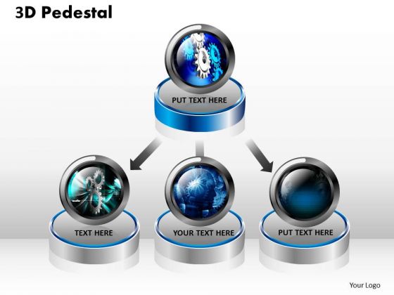 PowerPoint Themes Growth 3d Pedestal Ppt Slides