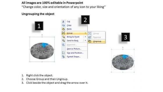 PowerPoint Themes Marketing Puzzle Segment Pie Chart Ppt Template