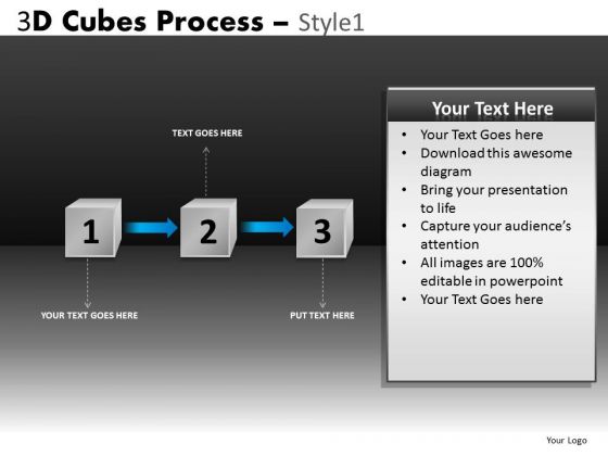 Ppt 3 Stage Process Flow Chart PowerPoint Slides