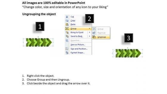 Ppt 3d Arrow Representing Eight Logical Steps Working With Slide Numbers 1 Design