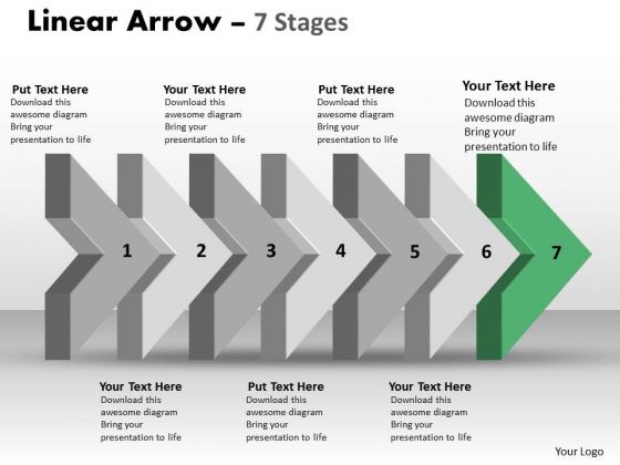 Ppt 3d Arrow Representing Logical Steps Working With Slide Numbers 8 Design