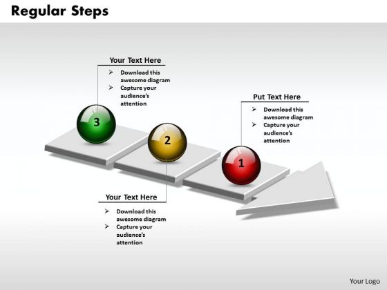 Ppt 3d Arrow Representing Regular PowerPoint Slide Numbers Templates