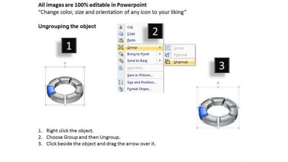 Ppt 3d Blue Animated Circular Motion PowerPoint Process Templates