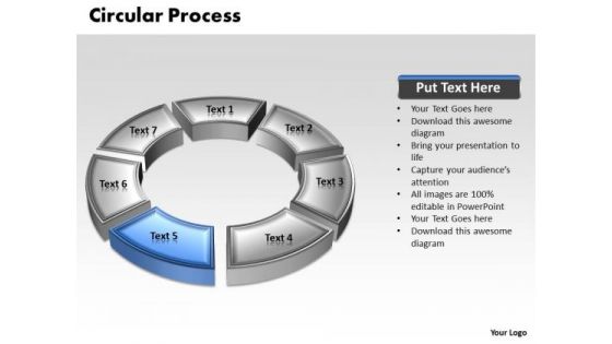 Ppt 3d Blue Animated Multicolor Circular Process PowerPoint Templates