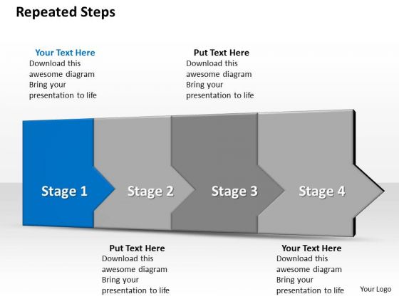 Ppt 3d Following Representation To Prevent Finance Losses Four Steps PowerPoint Templates