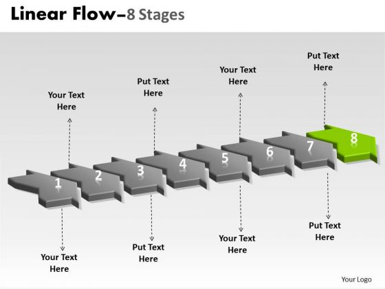 Ppt 3d Illustration Of 8 Steps Working With Slide Numbers Marketing Plan 9 Image