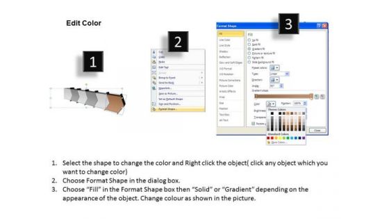 Ppt 3d Illustration Of Six Step Arrow Forging Procedure PowerPoint Slides 7 Image