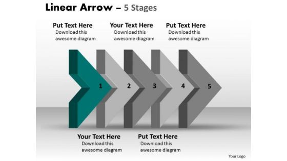 Ppt 3d Linear Animated Graphical To Show Five Steps Big Business Issues 2 Image