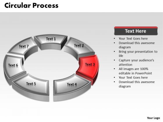Ppt 3d Red Animated Circular Forging Process PowerPoint Slides Templates