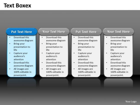 Ppt 4 Reasons You Should Buy From Us Process Tables Boxes PowerPoint Templates