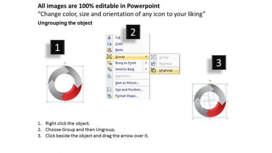 Ppt 4 Stages Process Cycle Cause And Effect Diagram PowerPoint Template Templates