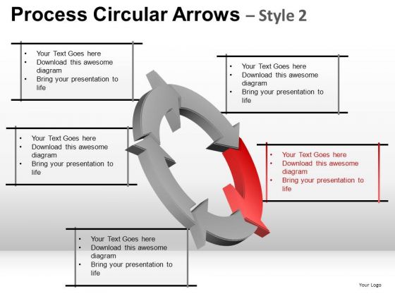 Ppt 5 Step Process Flow Cycle Diagram PowerPoint Slides