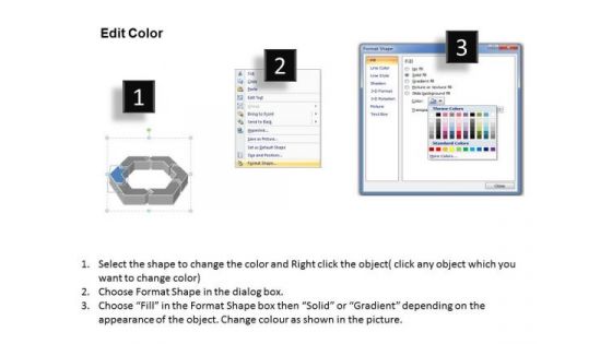 Ppt 6 Channel Hexagon Angles Editable Layouts PowerPoint Free 2010 Templates